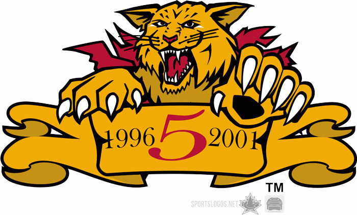 moncton wildcats 2001 anniversary logo iron on heat transfer